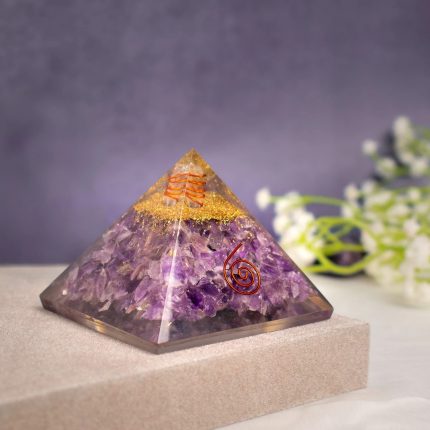 Amethyst Resin Pyramid