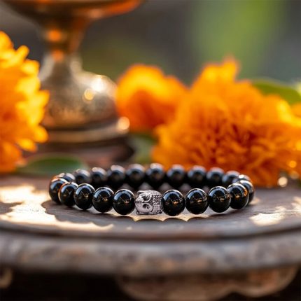 Black Tourmaline Buddha Bracelet