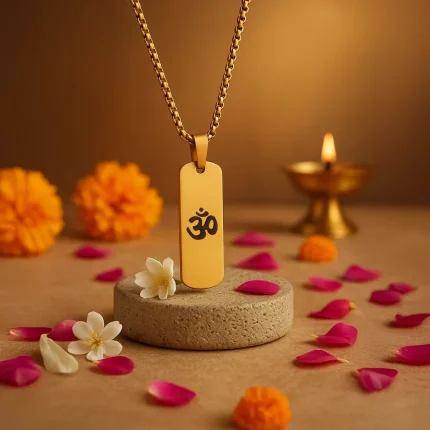 Gold Plated Om Pendant