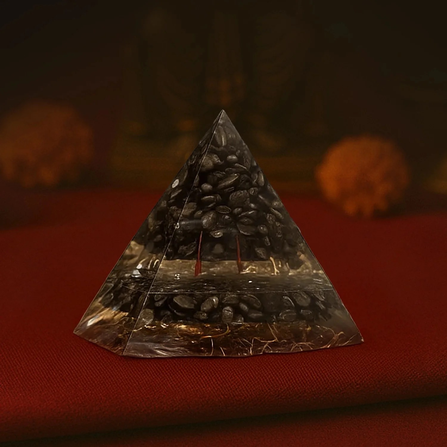 Pyrite Money Magnet Resin Pyramid Pyrite Money Magnet Resin Pyramid