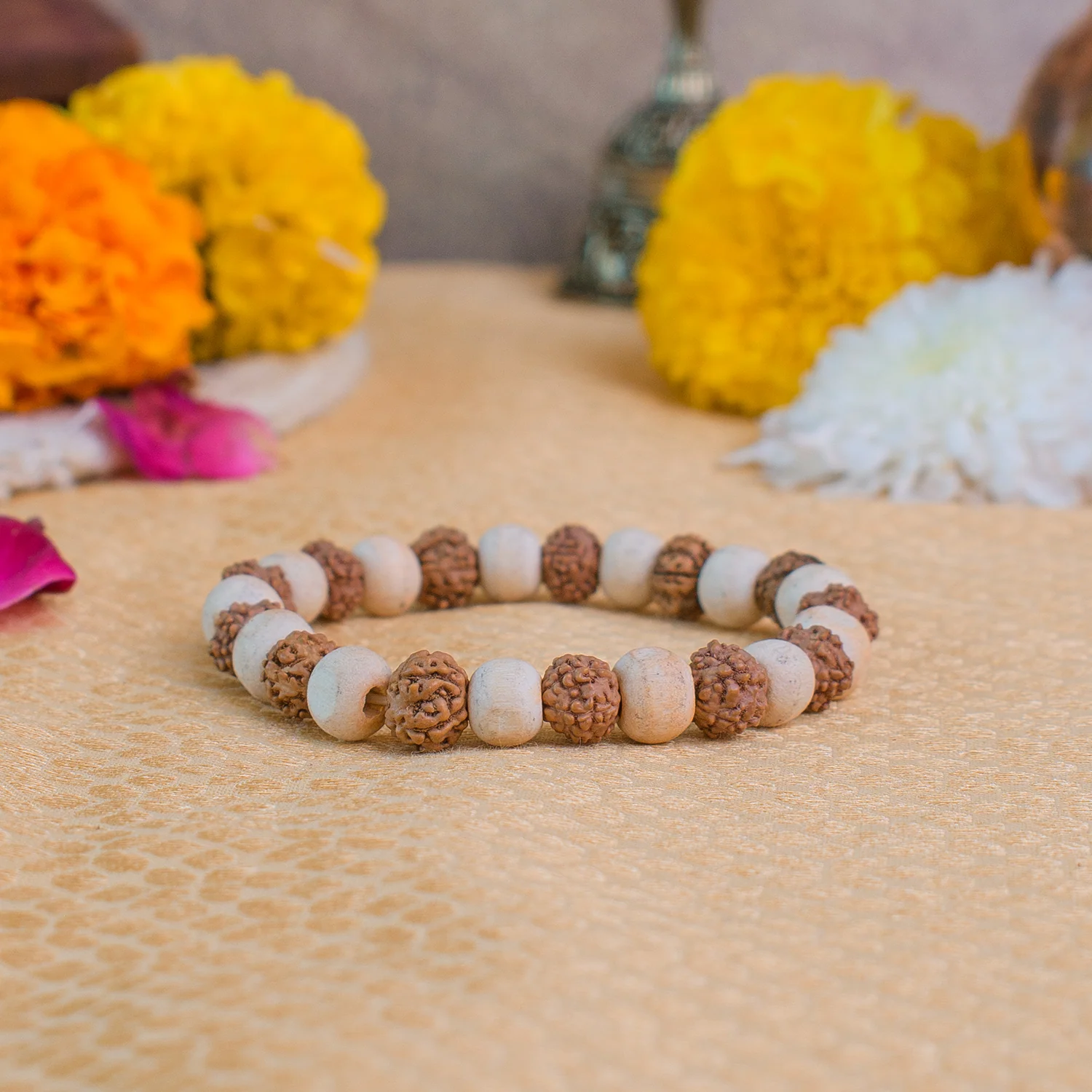 Rudraksha & Tulsi Bead Spiritual Bracelet Rudraksha & Tulsi Bead Spiritual Bracelet
