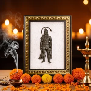 Shani Dev Yantra with Raw Pyrite Frame